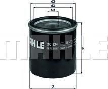 MAHLE OC 534 - Масляный фильтр unicars.by