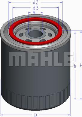 MAHLE OC 578 - Масляный фильтр unicars.by