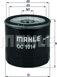 MAHLE OC 1014 - Масляный фильтр unicars.by