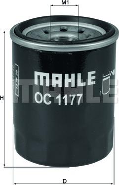 MAHLE OC 1177 - Масляный фильтр unicars.by