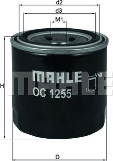 MAHLE OC 1255 - Масляный фильтр unicars.by