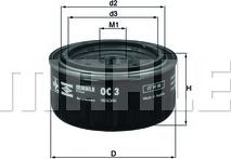 MAHLE OC 3 - Масляный фильтр unicars.by