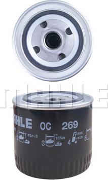 MAHLE OC 269 - Масляный фильтр unicars.by