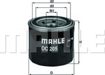 MAHLE OC 205 - Масляный фильтр unicars.by