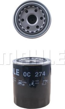 MAHLE OC 274 - Масляный фильтр unicars.by