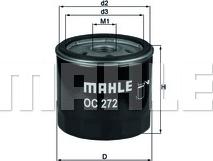 MAHLE OC 272 - Масляный фильтр unicars.by