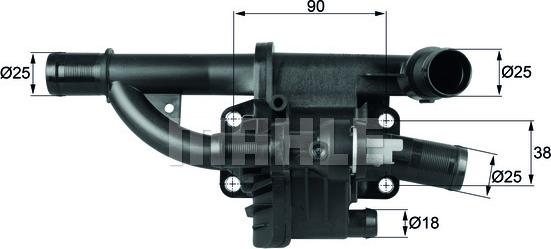 MAHLE TH 40 83 - Термостат охлаждающей жидкости / корпус unicars.by