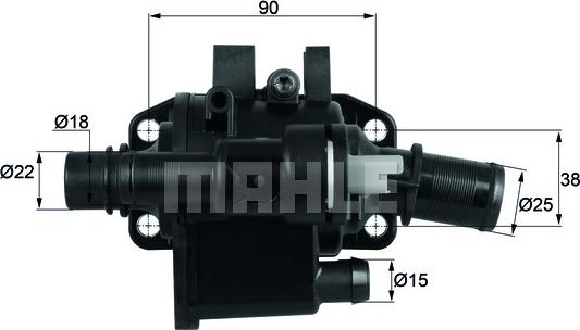 MAHLE TH 42 83 - Термостат охлаждающей жидкости / корпус unicars.by