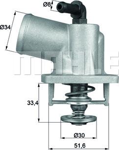 MAHLE TI 55 92 D - Термостат охлаждающей жидкости / корпус unicars.by