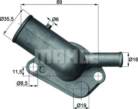 MAHLE TI 64 87D - Термостат охлаждающей жидкости / корпус unicars.by