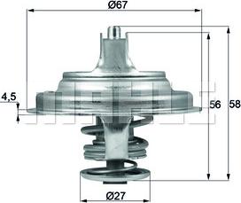 MAHLE TX 97 79D - Термостат охлаждающей жидкости / корпус unicars.by