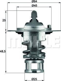 MAHLE TX 65 82 - Термостат охлаждающей жидкости / корпус unicars.by