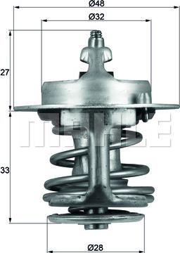 MAHLE TX 63 83 - Термостат охлаждающей жидкости / корпус unicars.by