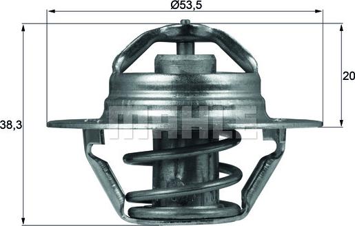 MAHLE TX 88 82D - Термостат охлаждающей жидкости / корпус unicars.by