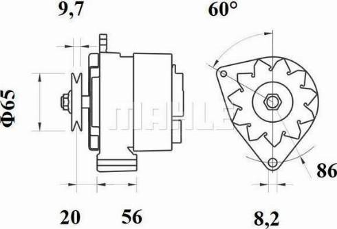 MAHLE 11201062 - Генератор unicars.by