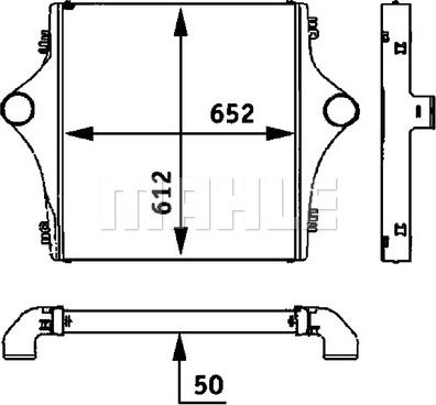 MAHLE CI 108 000P - Интеркулер, теплообменник турбины unicars.by