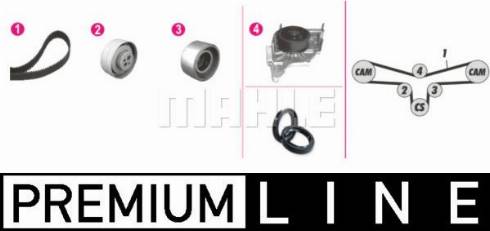 MAHLE CPK 71 000P - Водяной насос + комплект зубчатого ремня ГРМ unicars.by