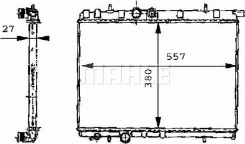 MAHLE CR 500 000P - Радиатор, охлаждение двигателя unicars.by