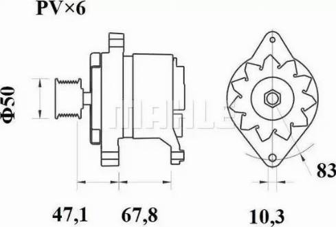 MAHLE MG 529 - Генератор unicars.by