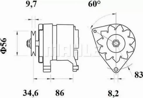 MAHLE MG 197 - Генератор unicars.by