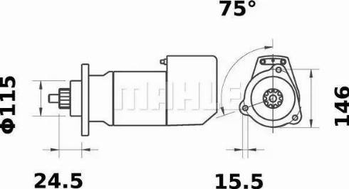 MAHLE MS 529 - Стартер unicars.by