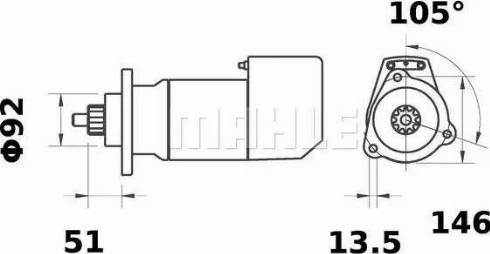 MAHLE MS 490 - Стартер unicars.by