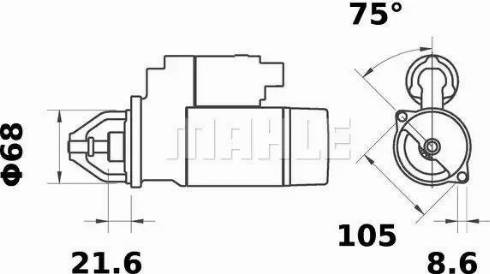 MAHLE MS 427 - Стартер unicars.by