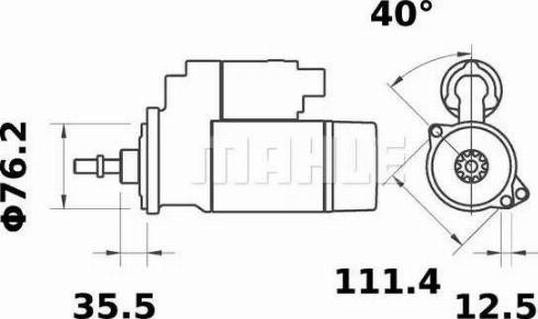 MAHLE MS 105 - Стартер unicars.by