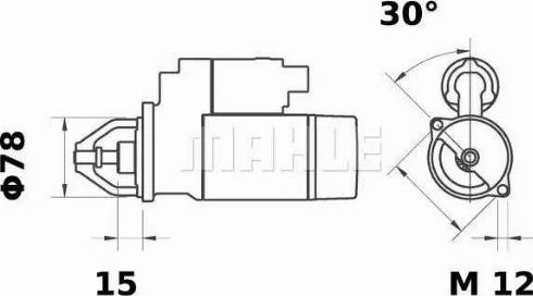 MAHLE MS 122 - Стартер unicars.by