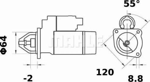 MAHLE MS 344 - Стартер unicars.by