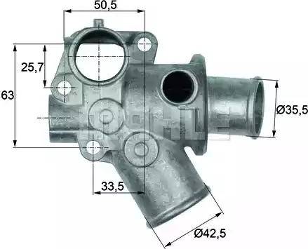 MAHLE TI 112 80D - Термостат охлаждающей жидкости / корпус unicars.by