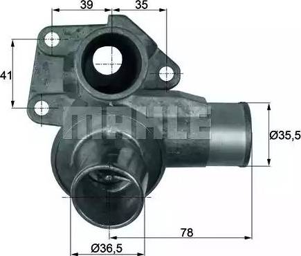 MAHLE TI 74 85D - Термостат охлаждающей жидкости / корпус unicars.by