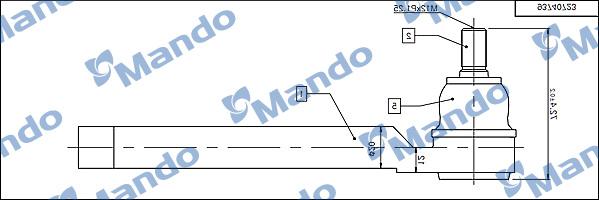 Mando DSA020622 - Наконечник рулевой тяги, шарнир unicars.by