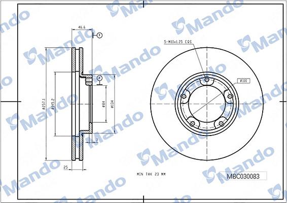 Mando MBC030083 - Тормозной диск unicars.by