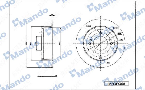 Mando MBC030078 - Тормозной диск unicars.by