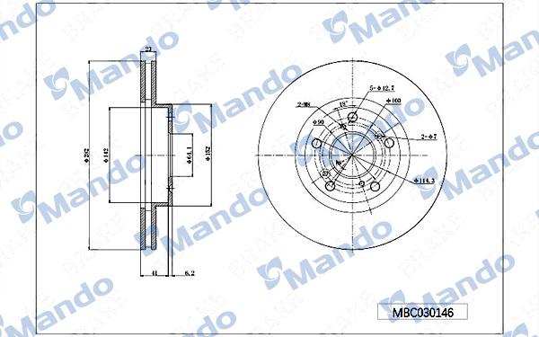 Mando MBC030146 - Тормозной диск unicars.by