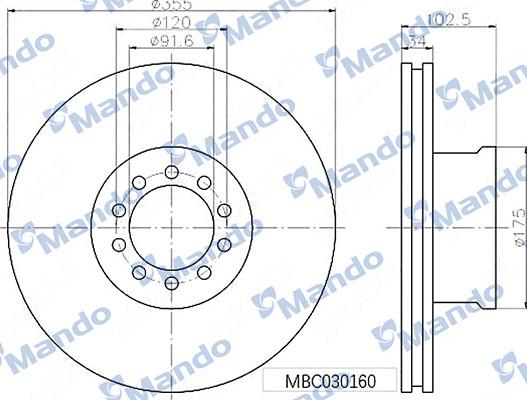 Mando MBC030160 - Тормозной диск unicars.by