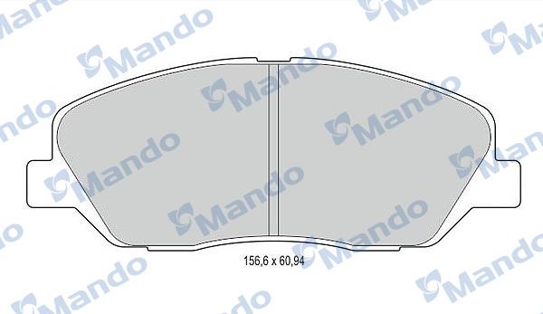 Mando MBF015551 - Тормозные колодки, дисковые, комплект unicars.by