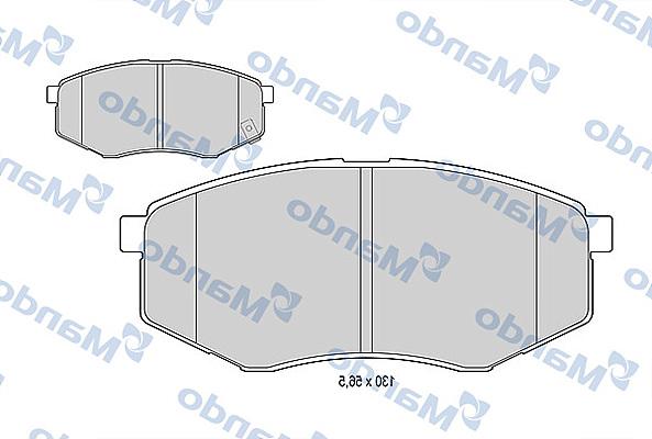 Mando MBF015553 - Тормозные колодки, дисковые, комплект unicars.by