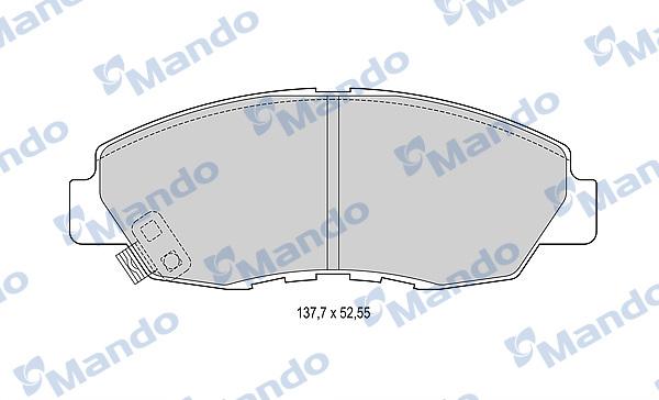 Mando MBF015534 - Тормозные колодки, дисковые, комплект unicars.by