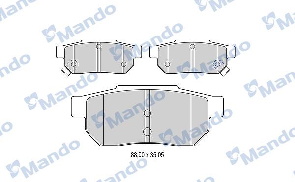 Mando MBF015531 - Тормозные колодки, дисковые, комплект unicars.by