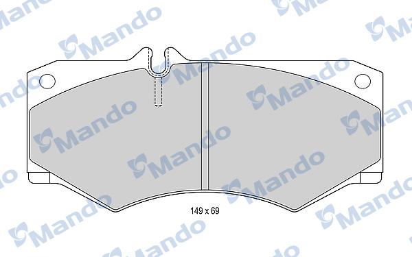 Mando MBF015648 - Тормозные колодки, дисковые, комплект unicars.by