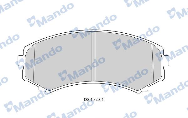 Mando MBF015633 - Тормозные колодки, дисковые, комплект unicars.by