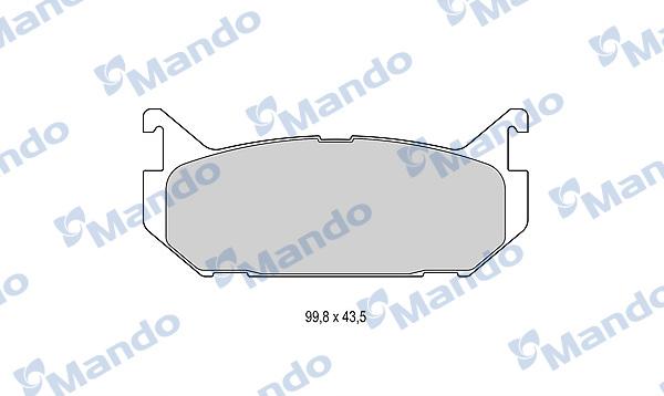 Mando MBF015625 - Тормозные колодки, дисковые, комплект unicars.by