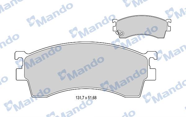 Mando MBF015624 - Тормозные колодки, дисковые, комплект unicars.by