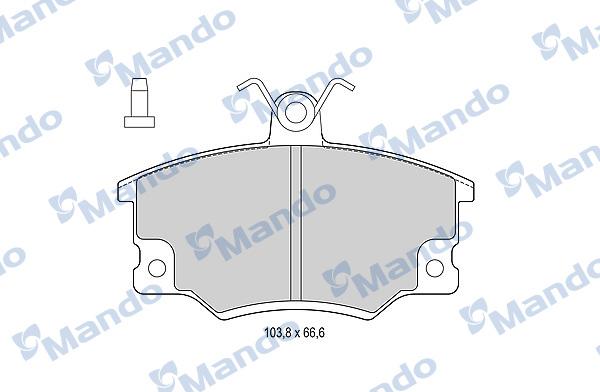 Mando MBF015064 - Тормозные колодки, дисковые, комплект unicars.by