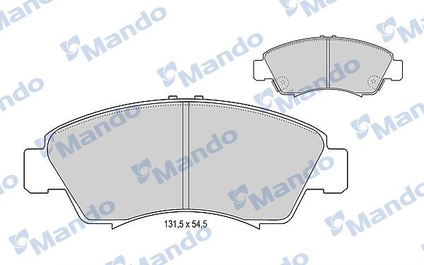 Mando MBF015000 - Тормозные колодки, дисковые, комплект unicars.by