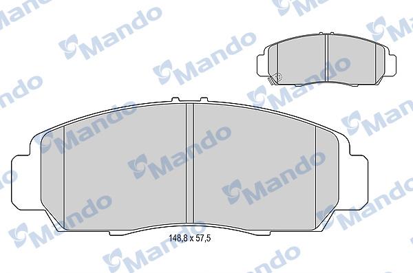 Mando MBF015003 - Тормозные колодки, дисковые, комплект unicars.by