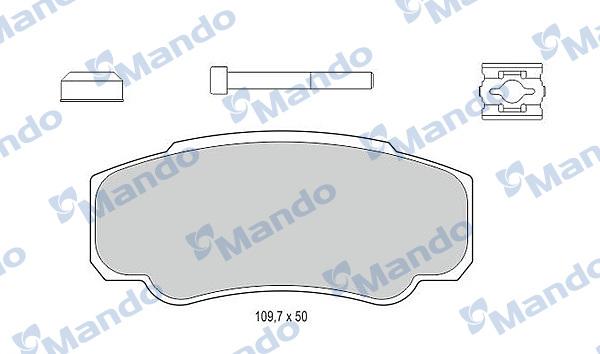 Mando MBF015030 - Тормозные колодки, дисковые, комплект unicars.by