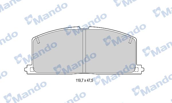 Mando MBF015070 - Тормозные колодки, дисковые, комплект unicars.by